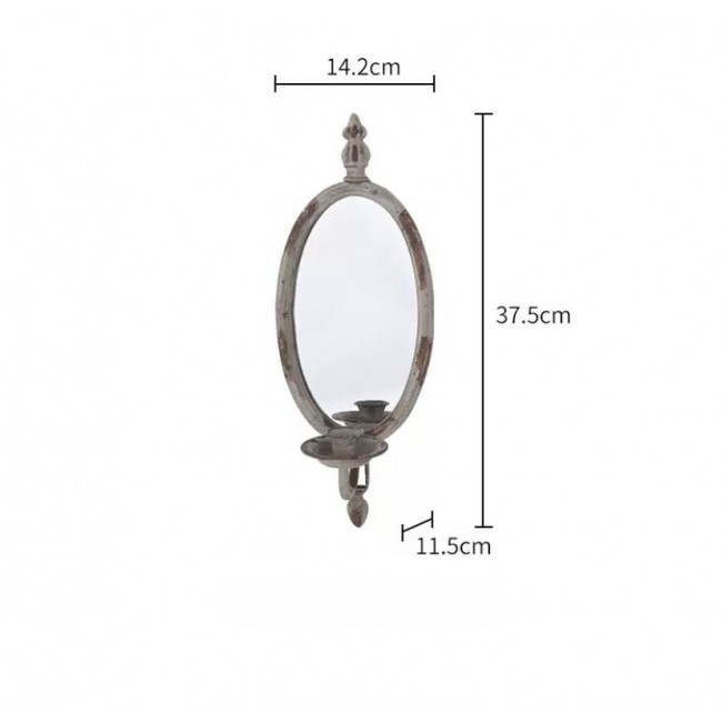 مرايا جداريه وشمعدان فنتج معدن بتصميم اوربي 9105