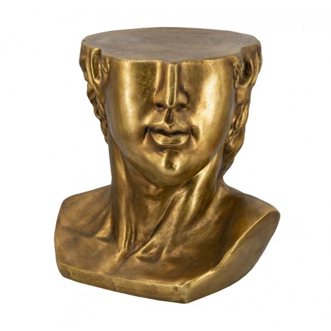 طاوله جانبيه من فايبر بتصميم نصف وجه لرجل رماني ذهبي يضيف لمسات جماليه لديكور المنزل 8179 طاوله جانبيه من فايبر بتصميم نصف وجه لرجل رماني ذهبي يضيف لمسات جماليه لديكور المنزل 8179