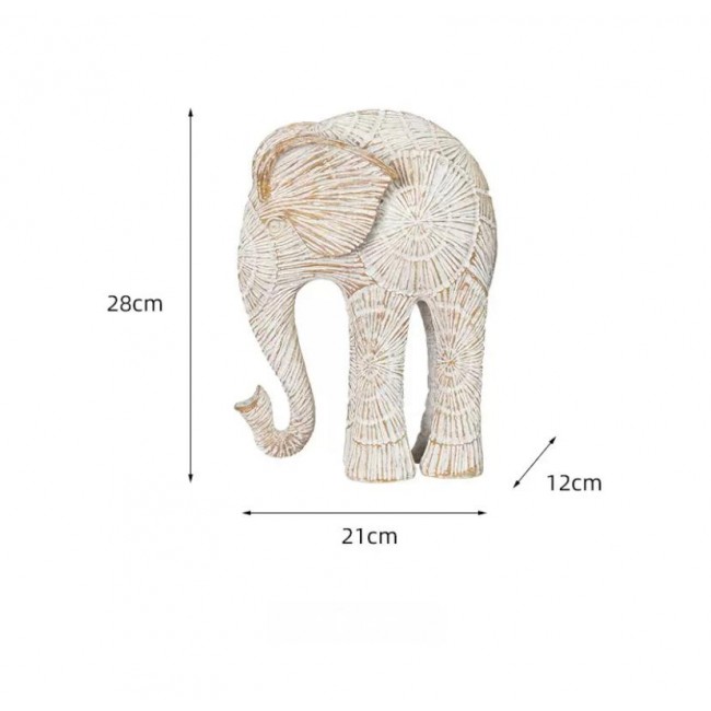 تحفه فيل خشب منحوت يدويا بنقوش هندسيه رائعه9129