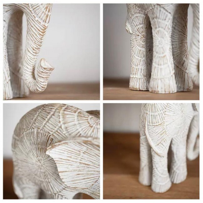 تحفه فيل خشب منحوت يدويا بنقوش هندسيه رائعه9129