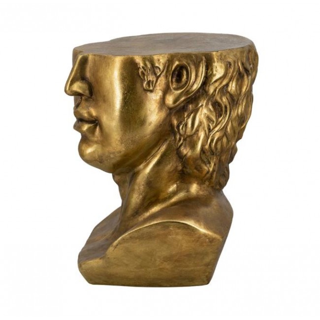 طاوله جانبيه من فايبر بتصميم نصف وجه لرجل رماني ذهبي يضيف لمسات جماليه لديكور المنزل 8179 طاوله جانبيه من فايبر بتصميم نصف وجه لرجل رماني ذهبي يضيف لمسات جماليه لديكور المنزل 8179