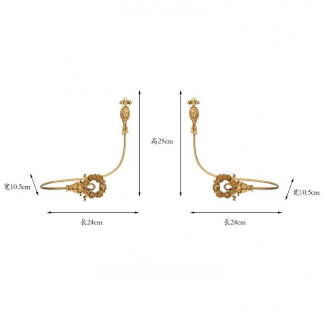 طقم حامل ستاره معدن ذهبي كلاسيك بتصميم انيق العدد29138