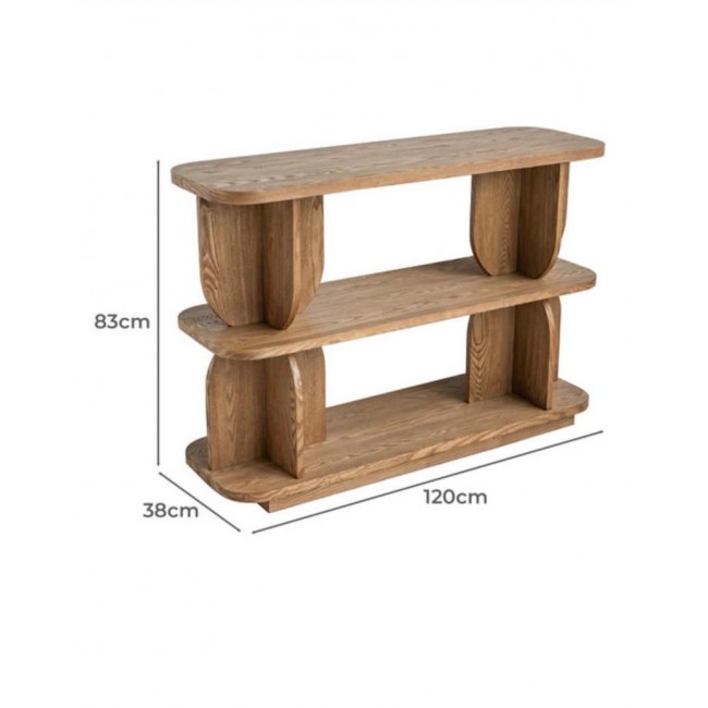كونسول جداري مصنوع من الخشب الطبيعي بتفاصيل دافئه كلاسيكيه 8362