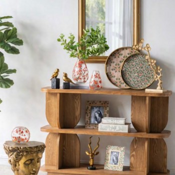 كونسول جداري مصنوع من الخشب الطبيعي بتفاصيل دافئه كلاسيكيه 8362 كونسول جداري مصنوع من الخشب الطبيعي بتفاصيل دافئه كلاسيكيه 8362