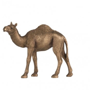 تحفه جمل من الراتنج باللون الذهبي 8254