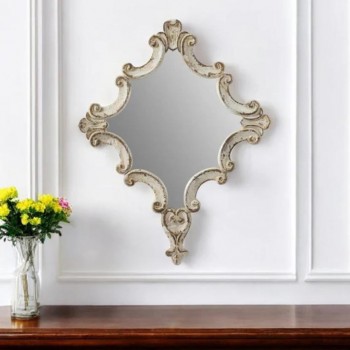 مرايا جداريه بستايل اوربي شابي شيك فينتج 8150