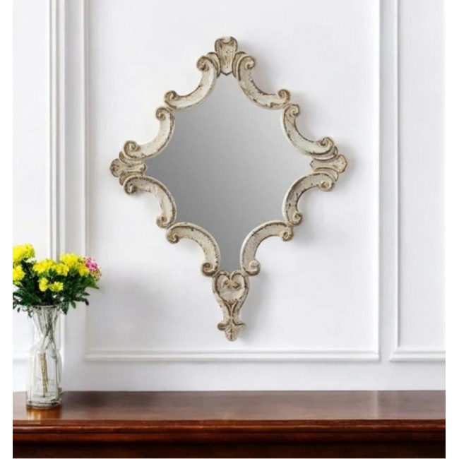 مرايا جداريه بستايل اوربي شابي شيك فينتج 8150