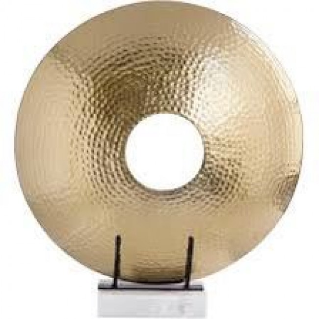 تحفه معدن بشكل القرص مشغول يدويا بقاعده رخاميه متوفر الحجمين 8266