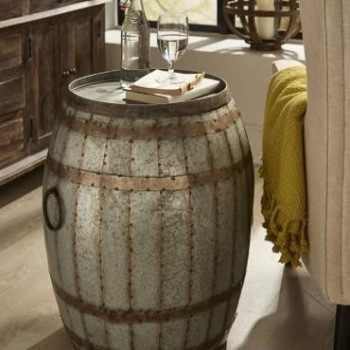 طاوله جانبيه بتصميم برميل بستايل اوربي 8425