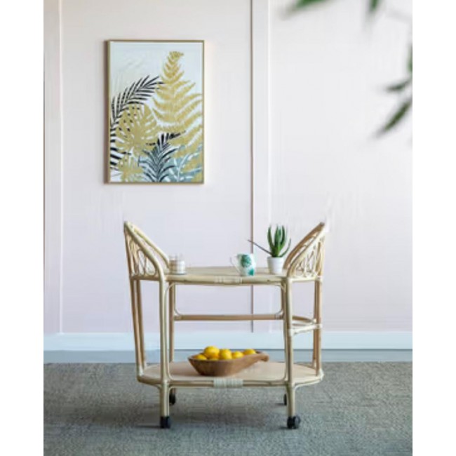 عربه تقديم مصنوعه من الخوص الطبيعي 8424