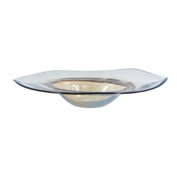 صحن تقديم من الزجاج الشفاف بالوان الكراميل بتصميم عصري 8394 صحن تقديم من الزجاج الشفاف بالوان الكراميل بتصميم عصري 8394