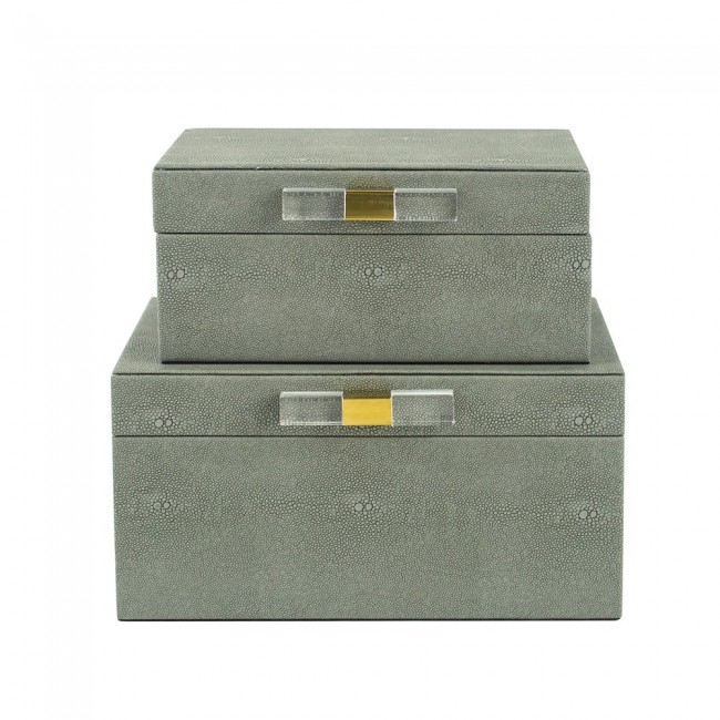 طقم علبه للاكسسوارمغطاه بطبقه جلد فاخر العدد2 8408