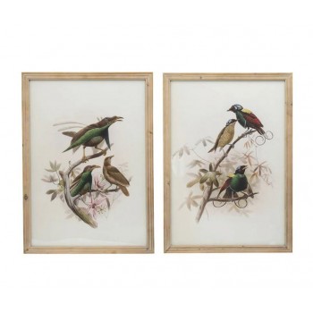 طقم لوحه جداري باطار خشب بستايل ريفي العدد 2   8423