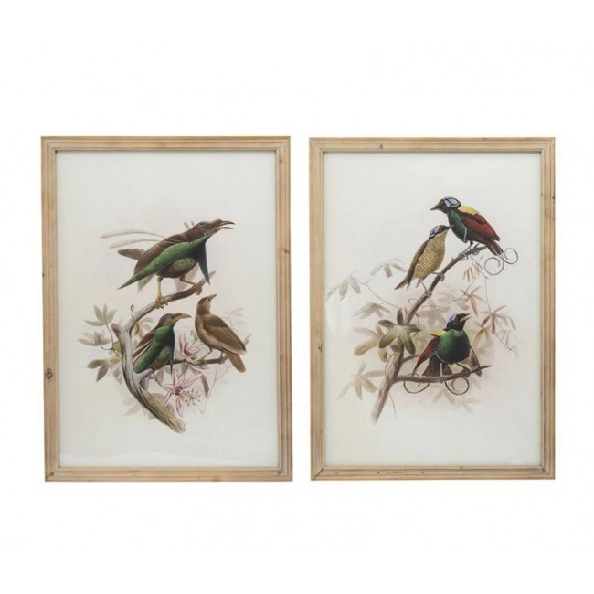 طقم لوحه جداري باطار خشب بستايل ريفي العدد 2   8423