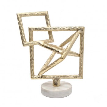 تحفه معدنيه باشكال هندسيه بقاعده رخام بتصميم عصري 7991