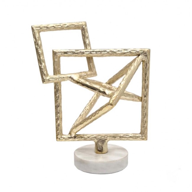 تحفه معدنيه باشكال هندسيه بقاعده رخام بتصميم عصري 7991