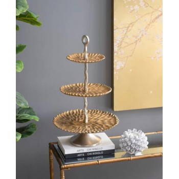 حامل حلويات معدن ذهبي بتصميم اوربي 7882 حامل حلويات معدن ذهبي بتصميم اوربي 7882