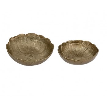 طقم صحن معدن ذهبي مزخرف بتصميم الورد العدد2 7993 طقم صحن معدن ذهبي مزخرف بتصميم الورد العدد2 7993