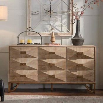 كونسول خزانه خشبيه بتصميم فنتج ريفي دافئ تجمع بين البساطه الطبيعيه 8797