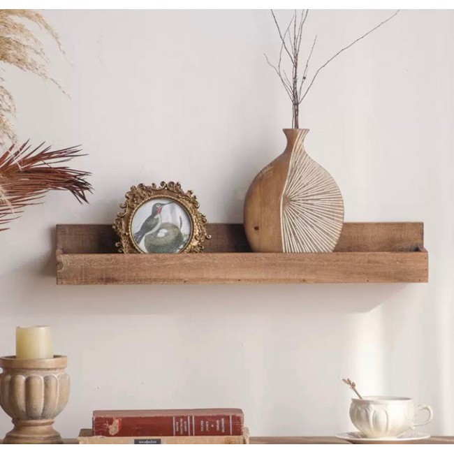 رف جداري خشبي على الطراز الريفي 8795