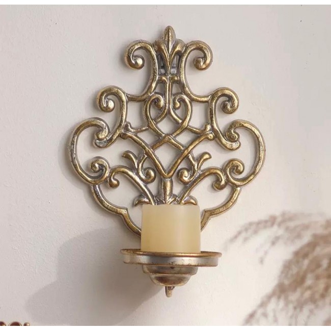 شمعدان جداري معدن مشغول يدويا فنتج  8794