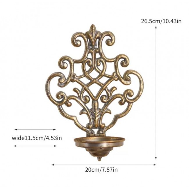 شمعدان جداري معدن مشغول يدويا فنتج  8794