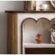 كونسول مدفأه جداري من الخشب الطبيعي بتفاصيل ريفي اوربي 8766