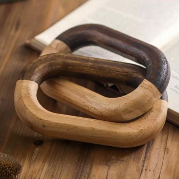 ديكور مكتبي بتصميم سلسله مصنوعه من الخشب بألوان دافئه 8780