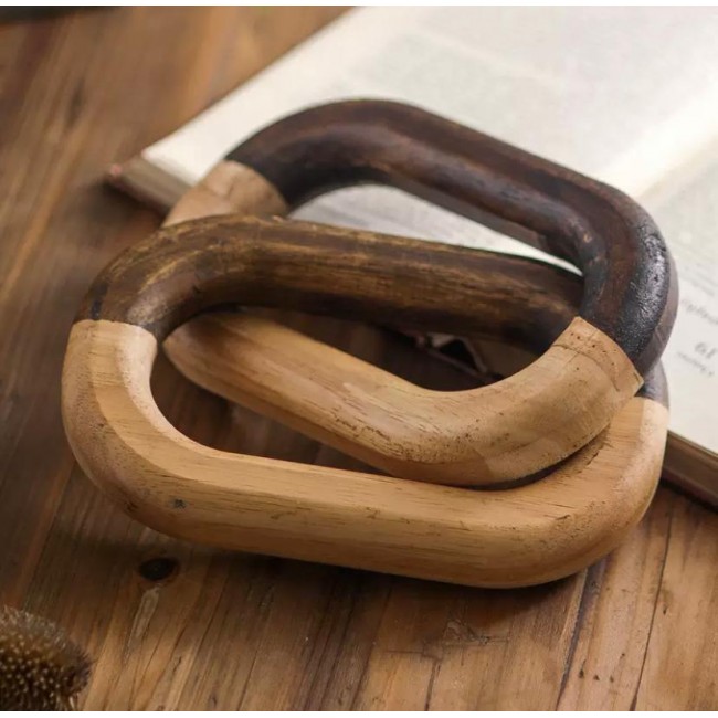 ديكور مكتبي بتصميم سلسله مصنوعه من الخشب بألوان دافئه 8780