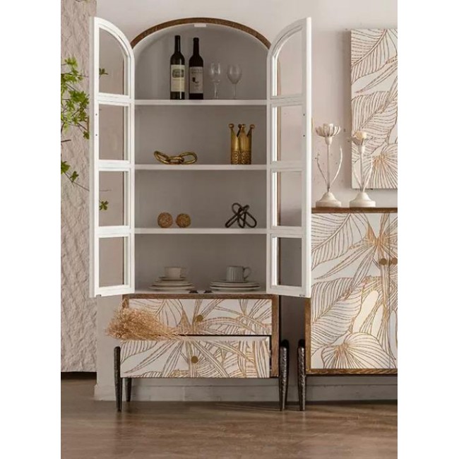 كونسول جداري بتصميم فرنسي فاخر مصنوعه من الخشب الطبيعي بتفاصيل انيقه 8819