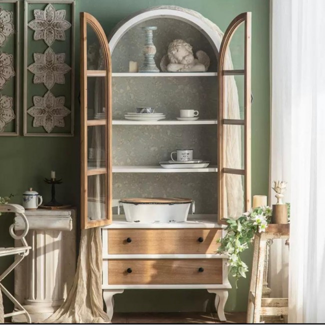 كونسول جداري خشبي بستايل اوربي ملائم لديكور المنزل 8885