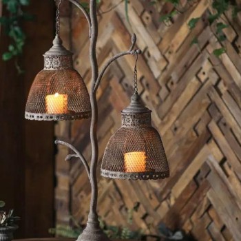 تحفه شمعدان معدن بتصميم اوربي 8764 