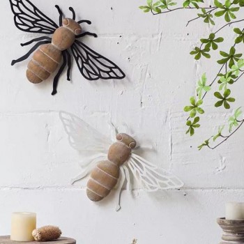 تحفه جداريه فريده تجمع بين الخشب الطبيعي والمعدن متوفر باللونين 8877