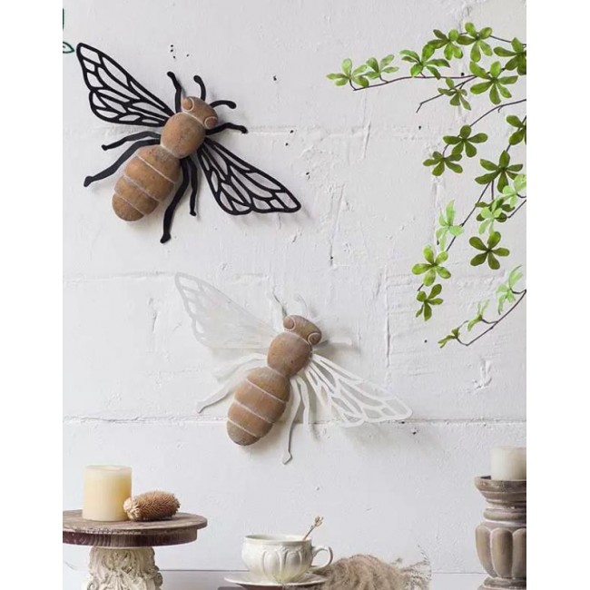 تحفه جداريه فريده تجمع بين الخشب الطبيعي والمعدن متوفر باللونين 8877