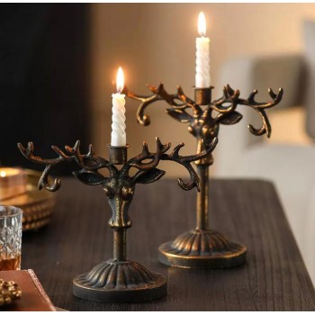 شمعدان معدن بتصميم راس غزال بلمسات اوربي8845 شمعدان معدن بتصميم راس غزال بلمسات اوربي8845