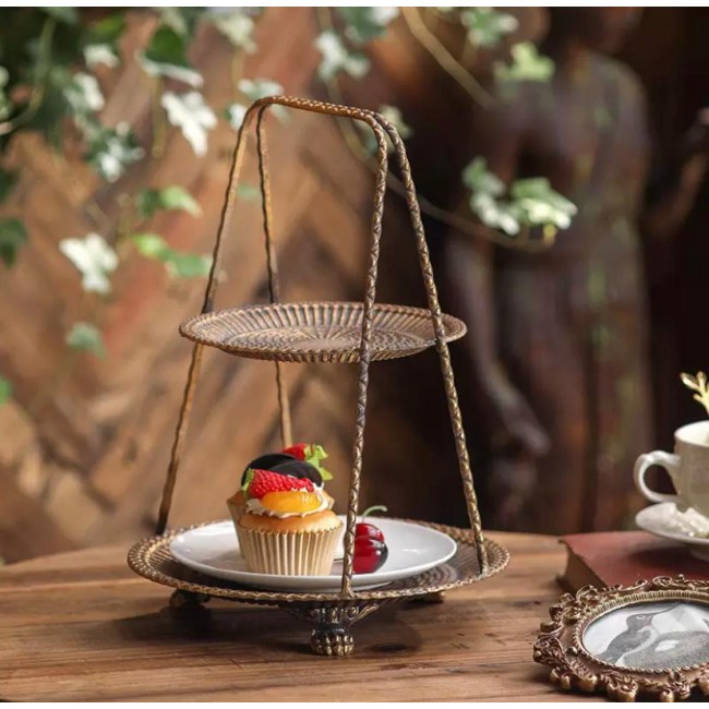 حامل معدني مشغول يدويا بتصميم فنتج 8761