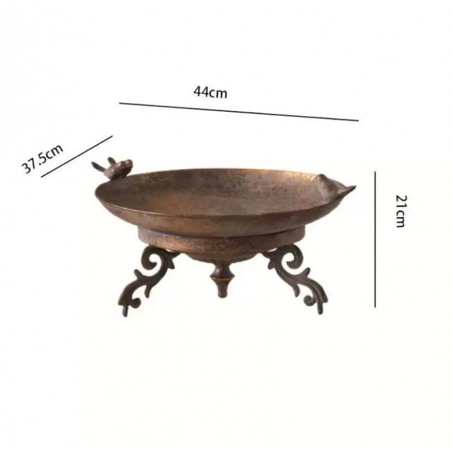 صحن معدن بارجل مشغول يدويا بتصميم اوربي 8748