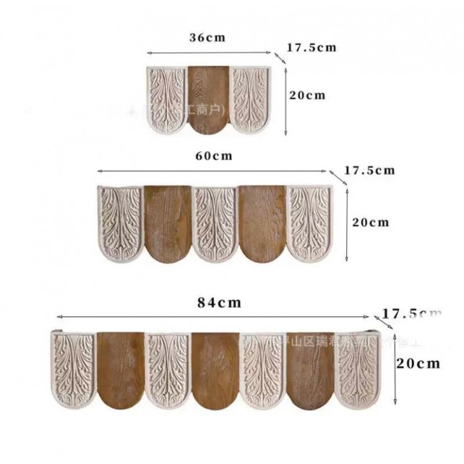 رف جداري من الخشب الطبيعي بأللوان مزدوجه تضيف لمسات دافئه متوفر 3 احجام 8756