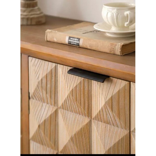 كونسول جداري من الخشب الطبيعي بطابع هندسي 8735