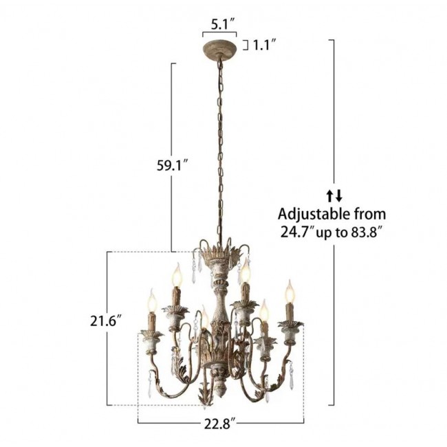وحده اضاءه سقفيه بتصميم اوربي انيق ب 6 اذرع 8633
