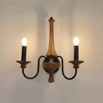 وحده اضاءه جداريه  من الخشب ومعدن بتصميم اوربي كلاسيك 8632