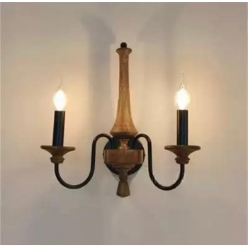 وحده اضاءه جداريه  من الخشب ومعدن بتصميم اوربي كلاسيك 8632