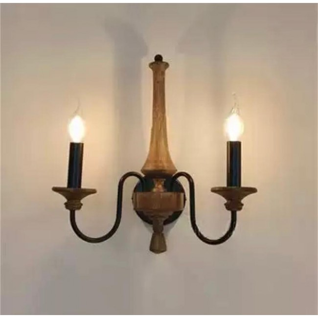 وحده اضاءه جداريه  من الخشب ومعدن بتصميم اوربي كلاسيك 8632