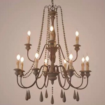 وحده اضاءه سقفيه بتصميم كلاسيك مصنوعه من الخشب والمعدن 8638