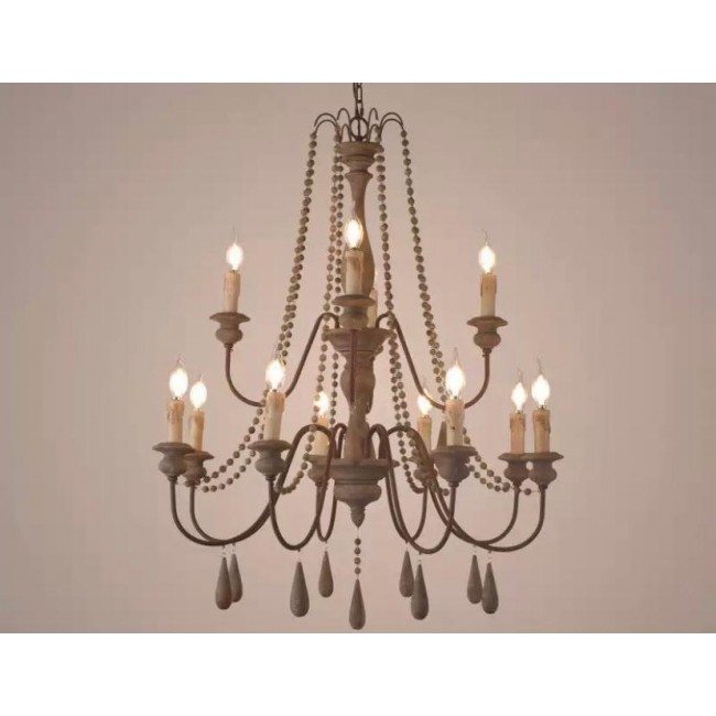 وحده اضاءه سقفيه بتصميم كلاسيك مصنوعه من الخشب والمعدن 8638