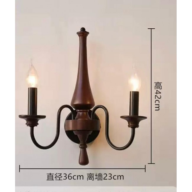 وحده اضاءه جداريه  من الخشب ومعدن بتصميم اوربي كلاسيك 8632