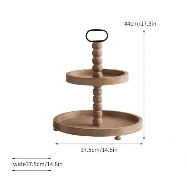 حامل حلويات من الخشب الطبيعي بستايل اوربي 8730