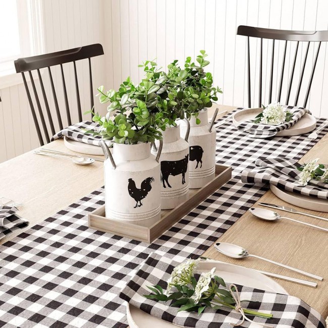 طقم علب معدنيه بمقابض لتخزين بطابع ريفي جميله العدد3 قطع  8434