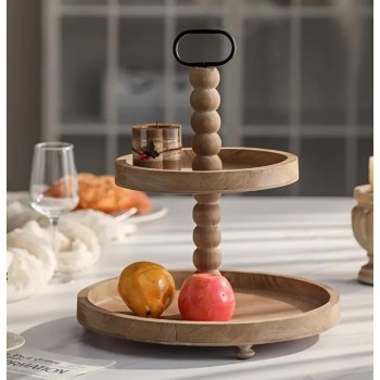 حامل حلويات من الخشب الطبيعي بستايل اوربي 8730