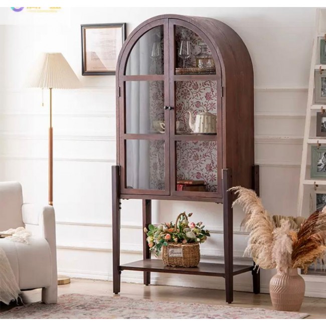 كونسول جداري مصنوع من الخشب الطبيعي بطابع ريفي اوربي 8886